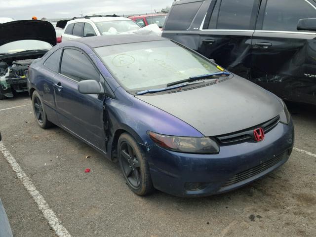 2HGFG126X6H565567 - 2006 HONDA CIVIC LX BLUE photo 1