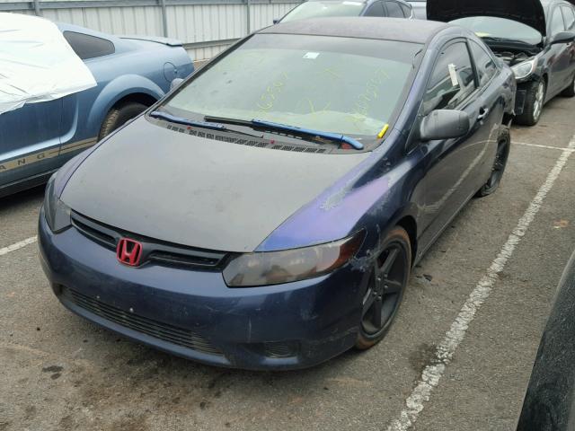 2HGFG126X6H565567 - 2006 HONDA CIVIC LX BLUE photo 2