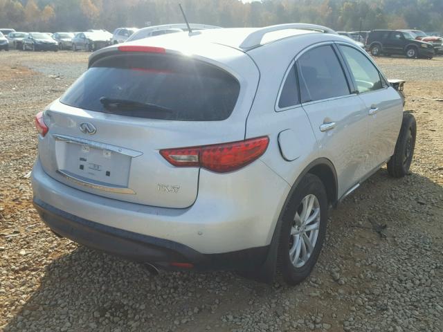 JN8CS1MU2DM141939 - 2013 INFINITI FX37 SILVER photo 4