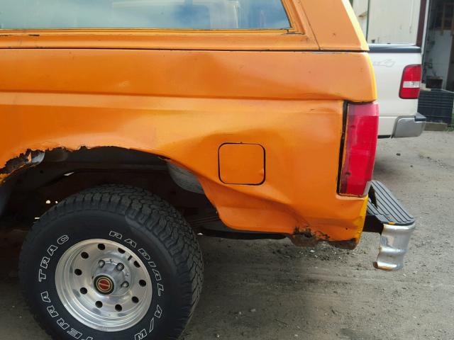 1FMEU15N8PLA20263 - 1993 FORD BRONCO U10 ORANGE photo 9