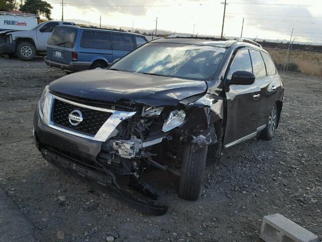 5N1AR2MN7EC708260 - 2014 NISSAN PATHFINDER BLACK photo 2