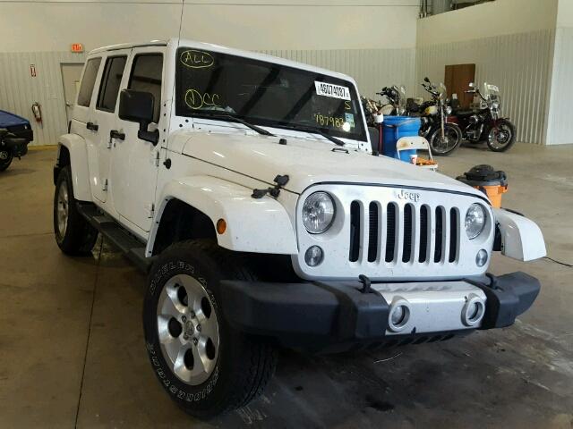 1C4HJWEG2EL187983 - 2014 JEEP WRANGLER U WHITE photo 1