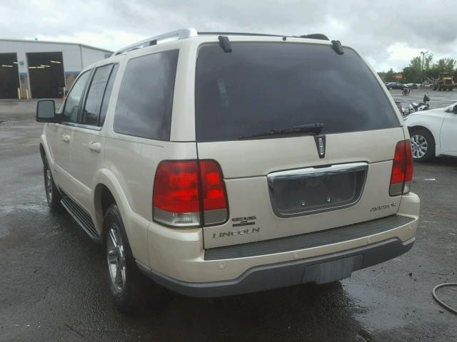 5LMEU88H35ZJ26948 - 2005 LINCOLN AVIATOR 米色 照片 3