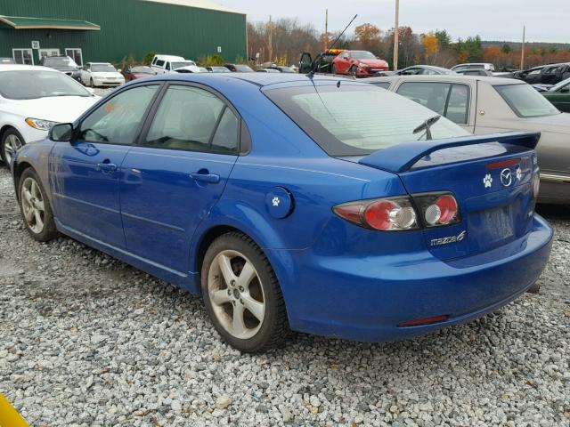 1YVHP84D465M50671 - 2006 MAZDA 6 S BLUE photo 3