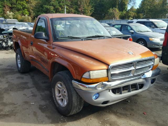 1B7GG26N51S182504 - 2001 DODGE DAKOTA ORANGE photo 1