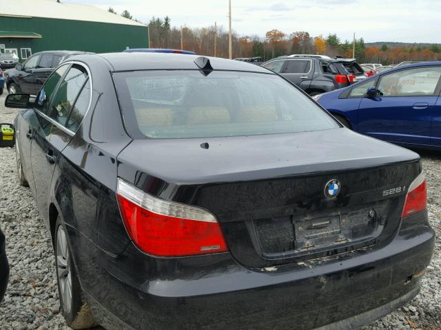 WBANV13599C152565 - 2009 BMW 528 XI BLACK photo 3