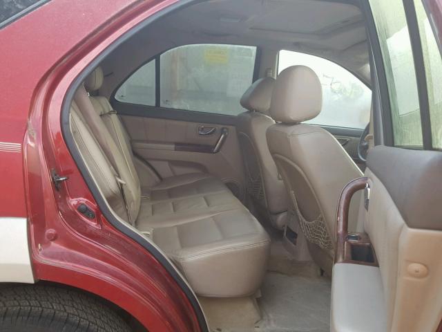 KNDJD733145271682 - 2004 KIA SORENTO MAROON photo 6