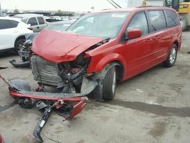 2C4RDGCG9ER239802 - 2014 DODGE GRAND CARA RED photo 2