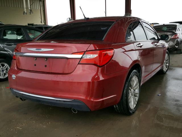 1C3CCBCG9CN125728 - 2012 CHRYSLER 200 LIMITE RED photo 4