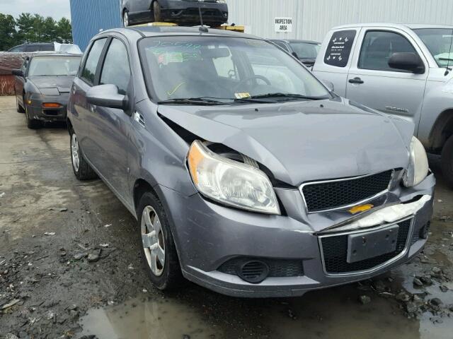 KL1TD66E19B617990 - 2009 CHEVROLET AVEO LS GRAY photo 1