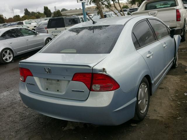 JHMFA36216S026703 - 2006 HONDA CIVIC HYBR SILVER photo 4