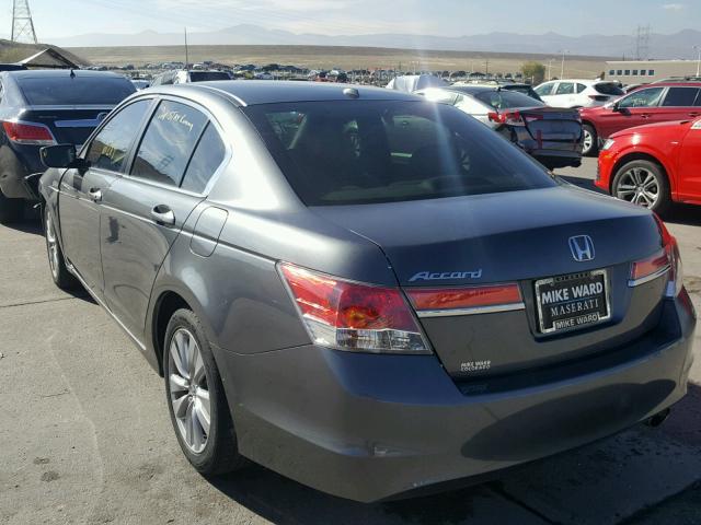 1HGCP2F87CA052100 - 2012 HONDA ACCORD EXL GRAY photo 3