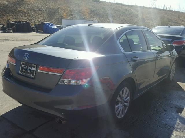 1HGCP2F87CA052100 - 2012 HONDA ACCORD EXL GRAY photo 4