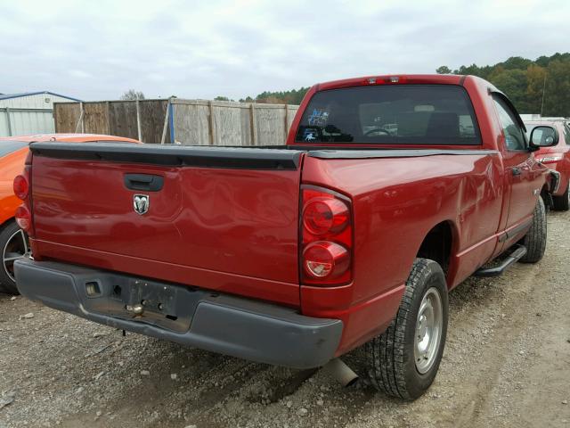 1D7HA16K58J194941 - 2008 DODGE RAM 1500 S RED photo 4