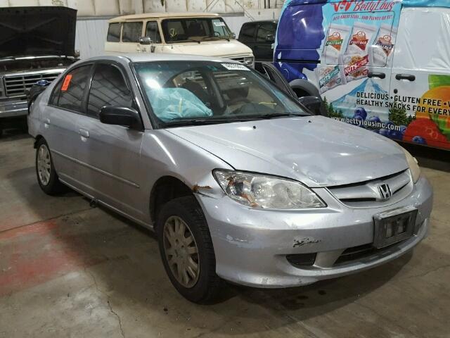 2HGES16505H516212 - 2005 HONDA CIVIC LX SILVER photo 1