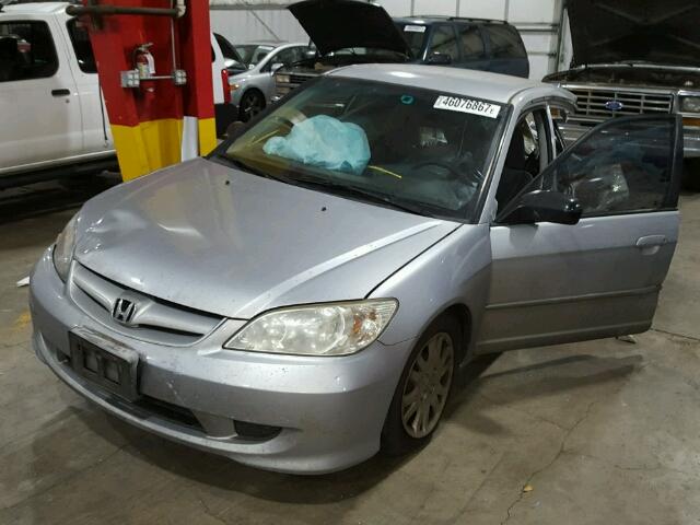 2HGES16505H516212 - 2005 HONDA CIVIC LX SILVER photo 2