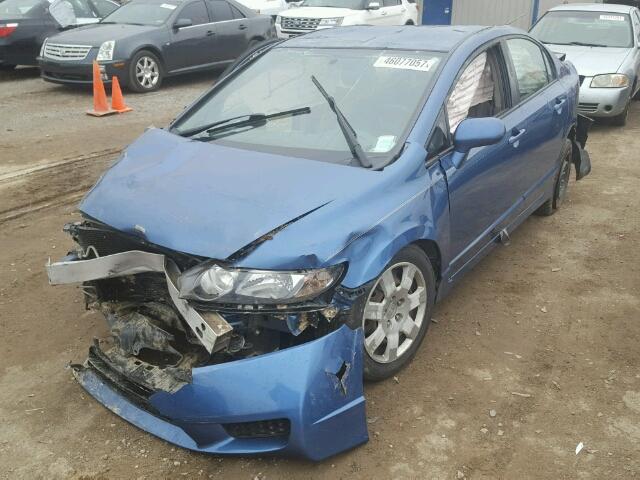 19XFA1F5XAE042085 - 2010 HONDA CIVIC LX Azul foto 2