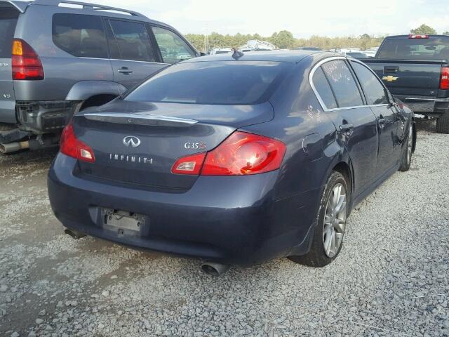 JNKBV61E47M729465 - 2007 INFINITI G35 GRAY photo 4