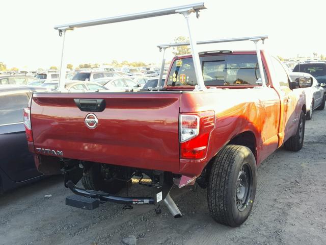 1N6AA1R78HN516691 - 2017 NISSAN TITAN S RED photo 4