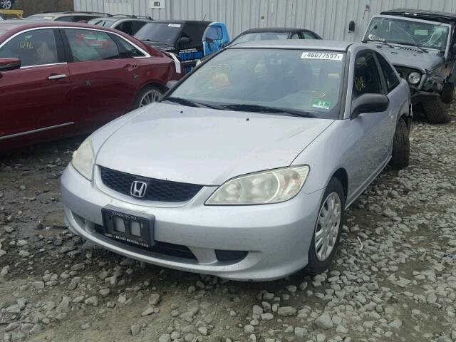 1HGEM21545L034739 - 2005 HONDA CIVIC SILVER photo 2