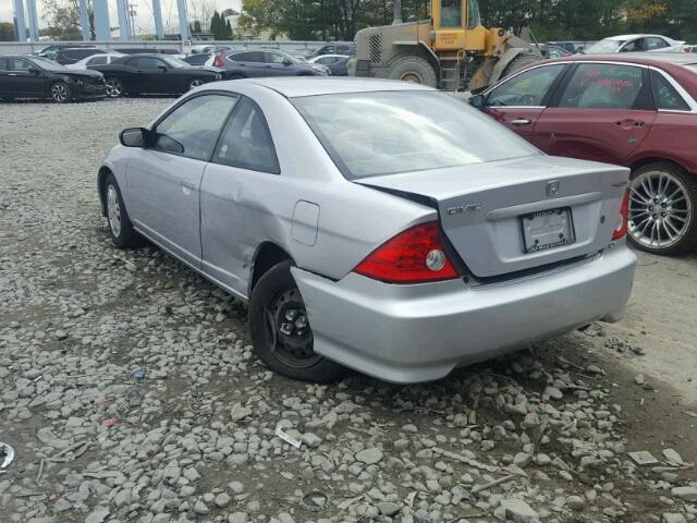 1HGEM21545L034739 - 2005 HONDA CIVIC SILVER photo 3