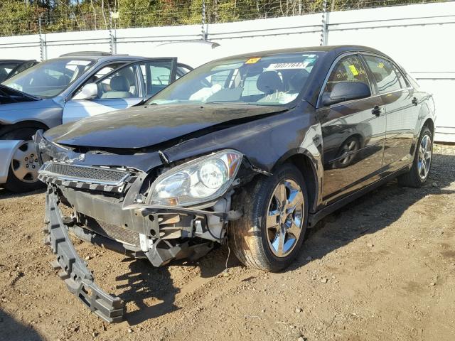 1G1ZB5EB8A4113576 - 2010 CHEVROLET MALIBU LS BLACK photo 2