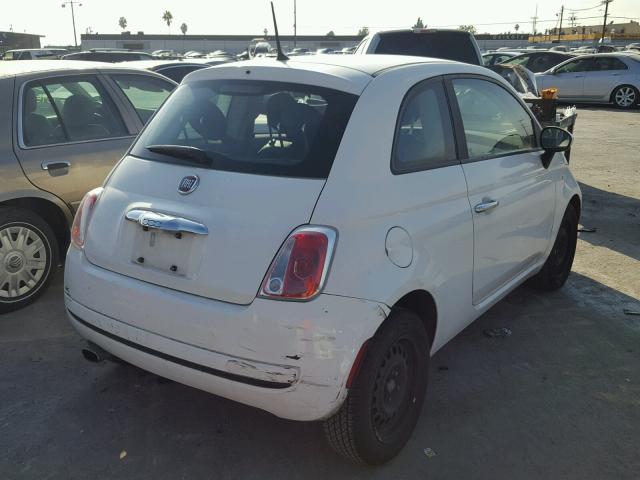 3C3CFFAR1CT309564 - 2012 FIAT 500 POP WHITE photo 4