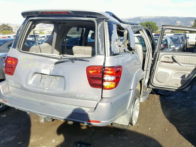 5TDBT48A62S099170 - 2002 TOYOTA SEQUOIA LI GRAY photo 4