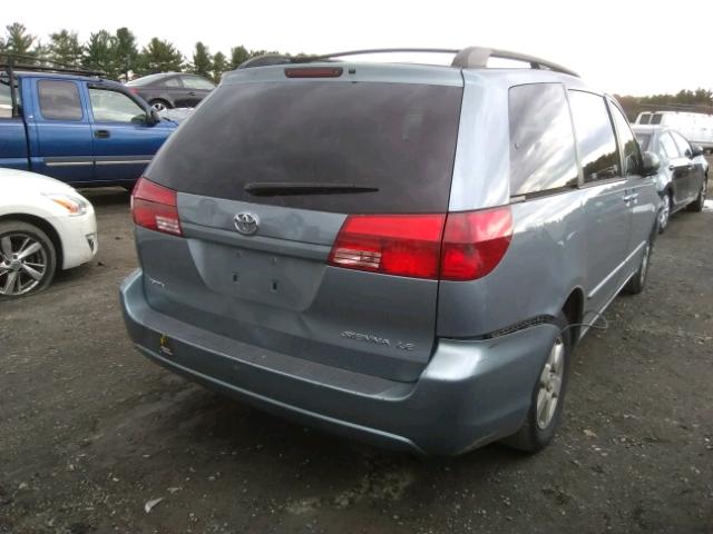 5TDZA23C04S042144 - 2004 TOYOTA SIENNA CE BLUE photo 4