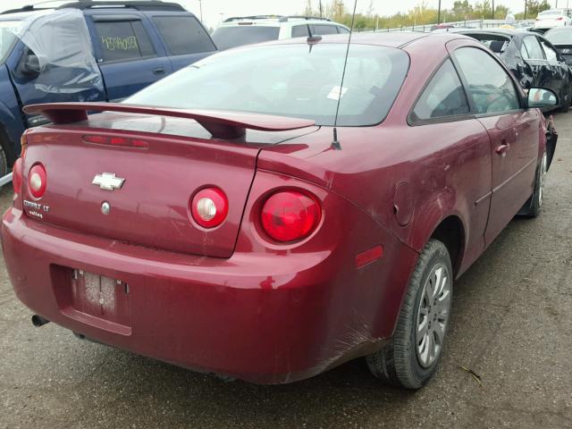 1G1AT18H397234139 - 2009 CHEVROLET COBALT LT MAROON photo 4