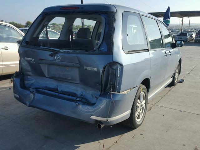 JM3LW28A950541423 - 2005 MAZDA MPV WAGON BLUE photo 4