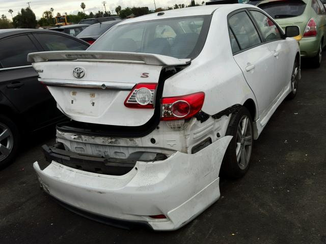 5YFBU4EE7DP146111 - 2013 TOYOTA COROLLA BA WHITE photo 4