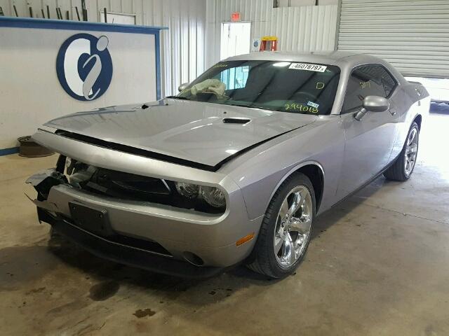 2C3CDYAG2EH294018 - 2014 DODGE CHALLENGER SILVER photo 2