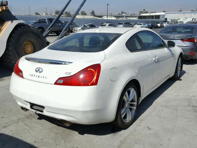 JNKCV64E39M606968 - 2009 INFINITI G37 BASE WHITE photo 4