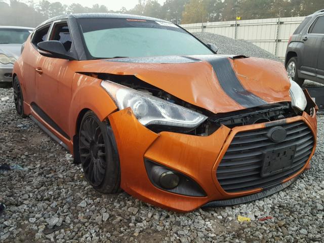 KMHTC6AE1DU142689 - 2013 HYUNDAI VELOSTER T ORANGE photo 1