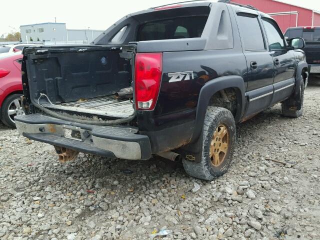 3GNEK13TX3G296504 - 2003 CHEVROLET AVALANCHE BLACK photo 4