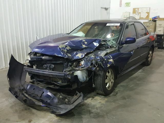 1HGCG55622A053297 - 2002 HONDA ACCORD EX BLUE photo 2