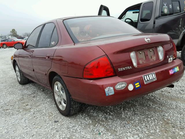 3N1CB51D46L527270 - 2006 NISSAN SENTRA 1.8 MAROON photo 3