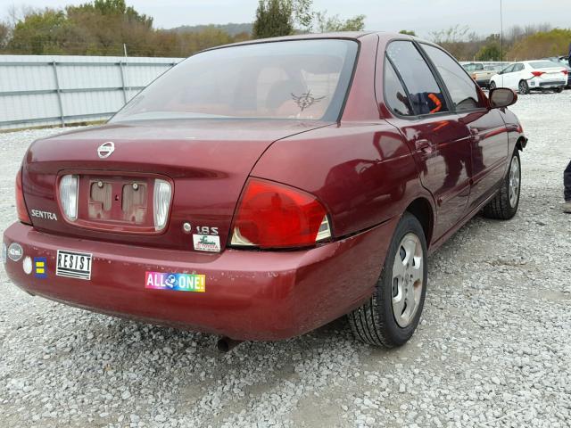 3N1CB51D46L527270 - 2006 NISSAN SENTRA 1.8 MAROON photo 4