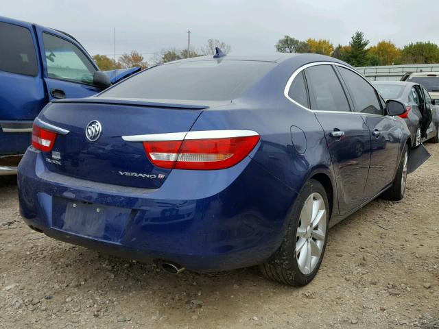 1G4PT5SVXE4135087 - 2014 BUICK VERANO PRE BLUE photo 4