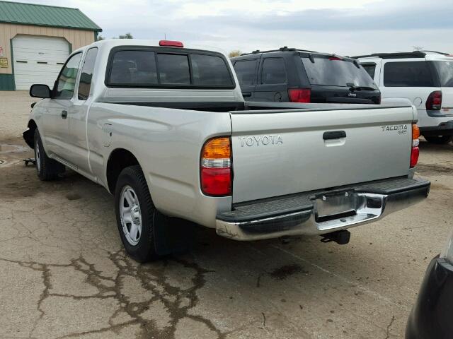 5TEVL52N74Z391348 - 2004 TOYOTA TACOMA SILVER photo 3