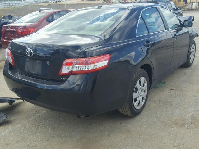 4T4BF3EK5BR124880 - 2011 TOYOTA CAMRY BASE BLACK photo 4