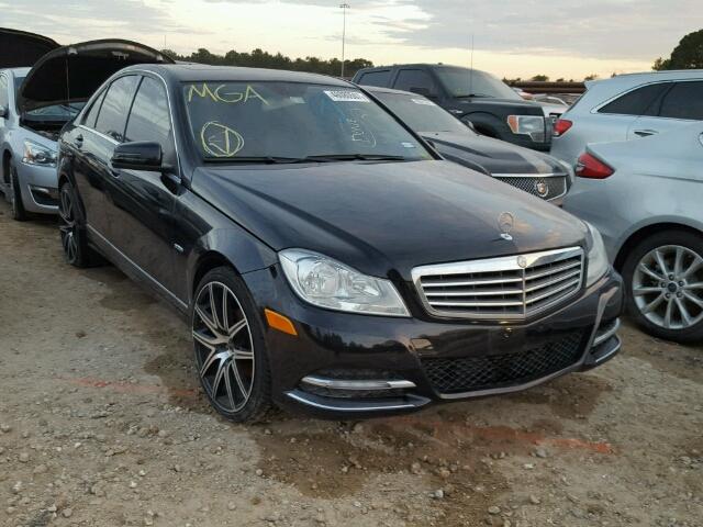 WDDGF4HB1CA639583 - 2012 MERCEDES-BENZ C 250 BLACK photo 1