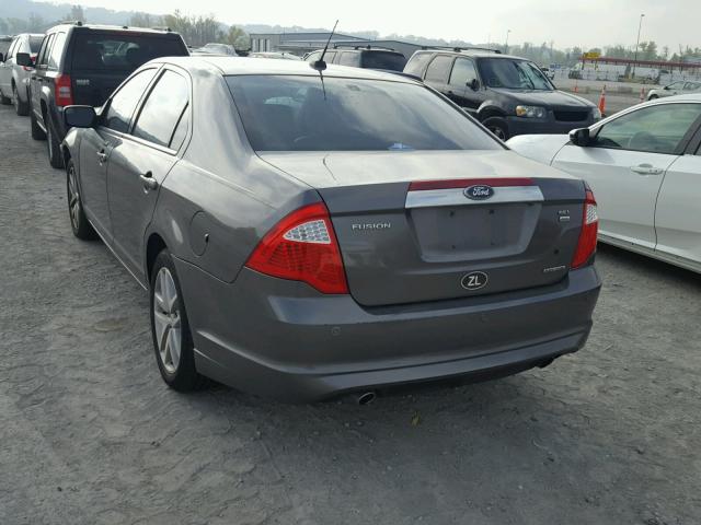 3FAHP0CG6BR195490 - 2011 FORD FUSION SEL GRAY photo 3