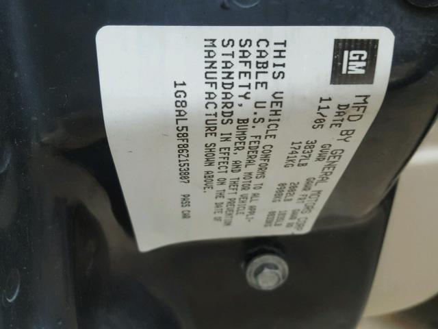 1G8AL58F86Z153807 - 2006 SATURN ION LEVEL 青色 照片 10