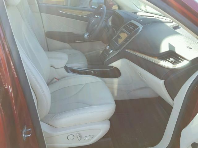 5LMCJ2C9XGUJ12574 - 2016 LINCOLN MKC SELECT 红色 照片 5