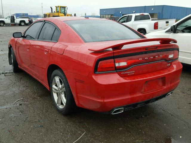 2B3CM5CT6BH521938 - 2011 DODGE CHARGER R/ RED photo 3