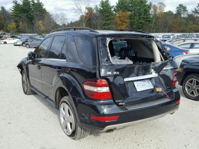 4JGBB8GB3BA723908 - 2011 MERCEDES-BENZ ML 350 4MA BLACK photo 3