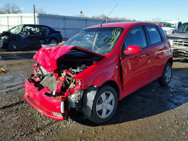 KL1TD66678B120773 - 2008 CHEVROLET AVEO BASE RED photo 2