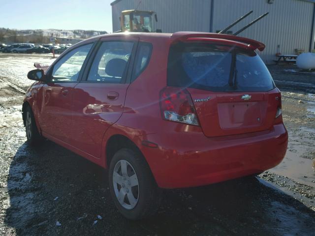 KL1TD66678B120773 - 2008 CHEVROLET AVEO BASE RED photo 3